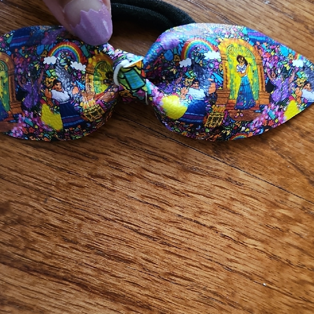 Colorful Encanto Theme Hair Bow Elastic